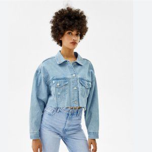 Bershka Cropped Denim Jacket